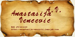 Anastasija Venčević vizit kartica